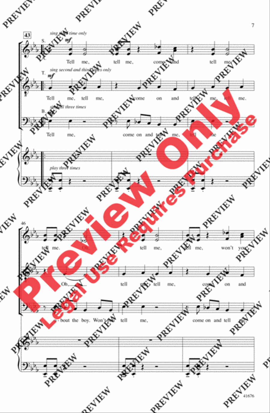Tell Me, Tell Me! - SoundTrax CD (CD only) Choir scores gallery preview page 7