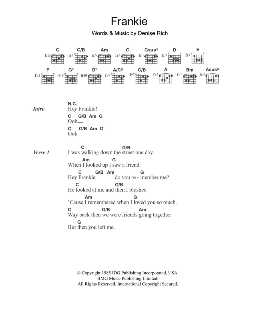 Frankie Acoustic Guitar scores gallery preview page 1