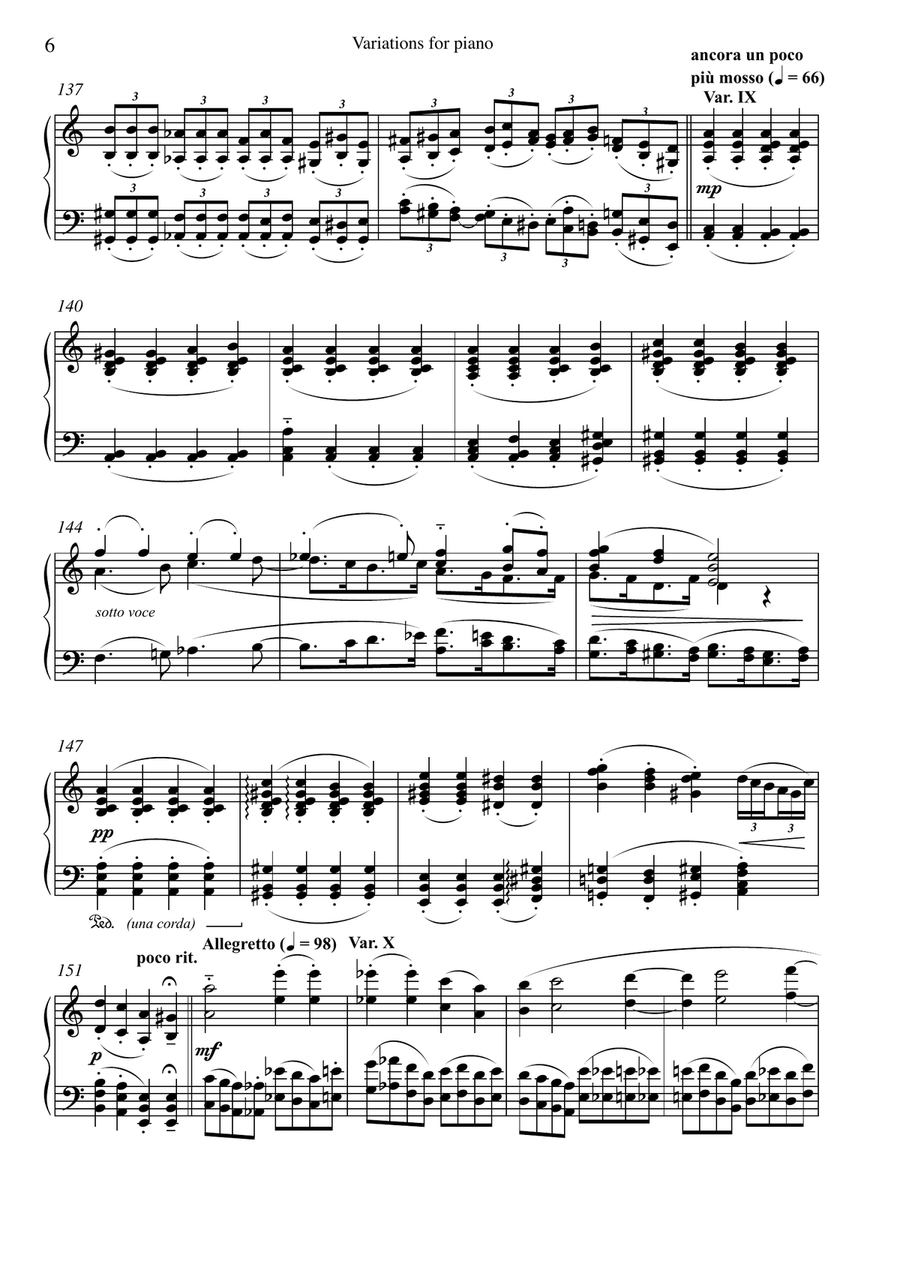 Variations for Piano Variations for Piano Piano Solo scores gallery preview page 6