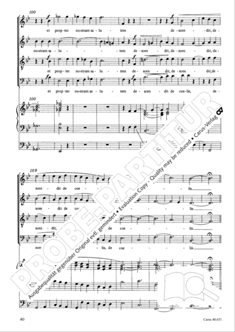 Mass in D Major (Missa in D) 4-Part scores gallery preview page 49