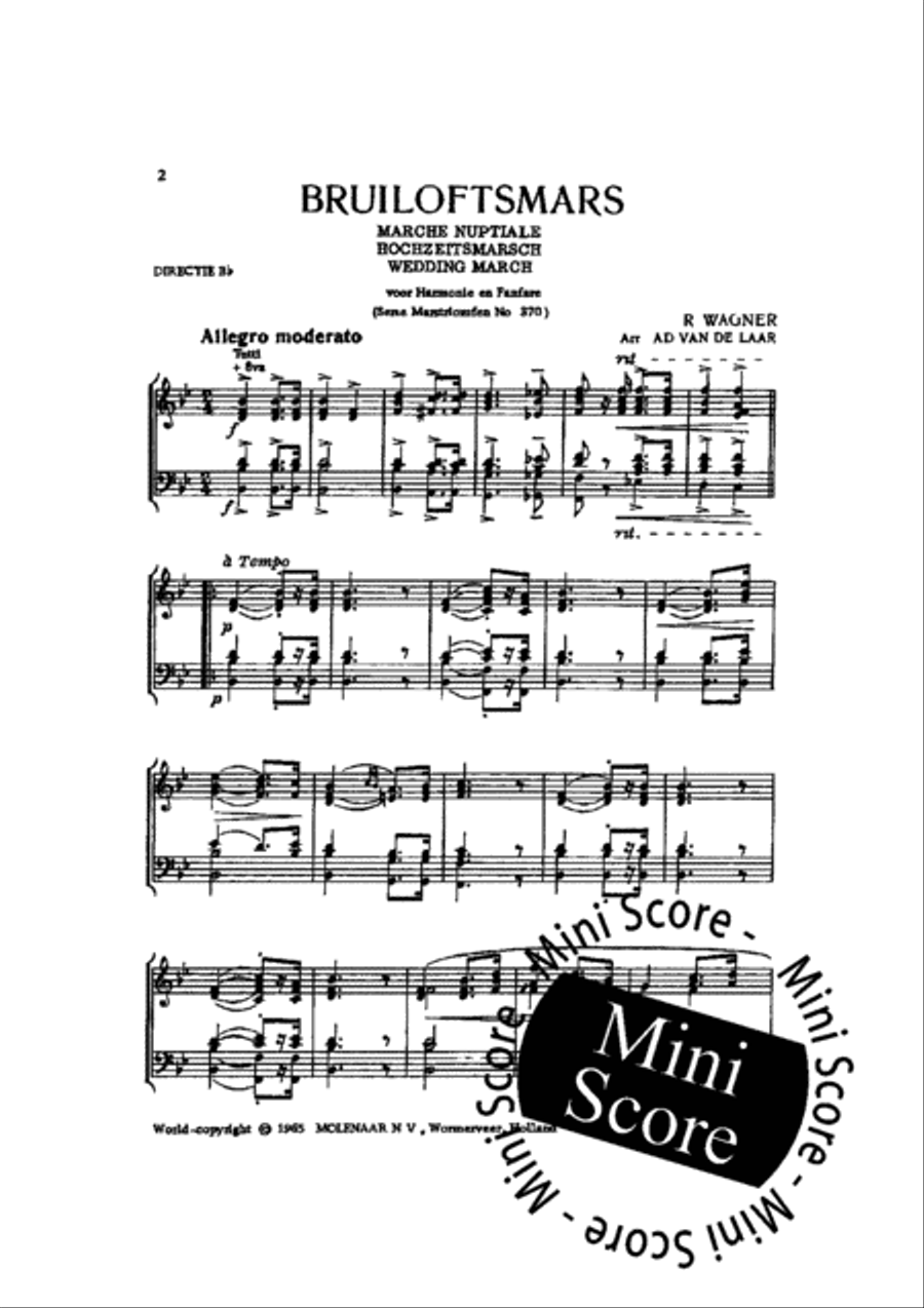 Bruiloftsmars Concert Band scores gallery preview page 5