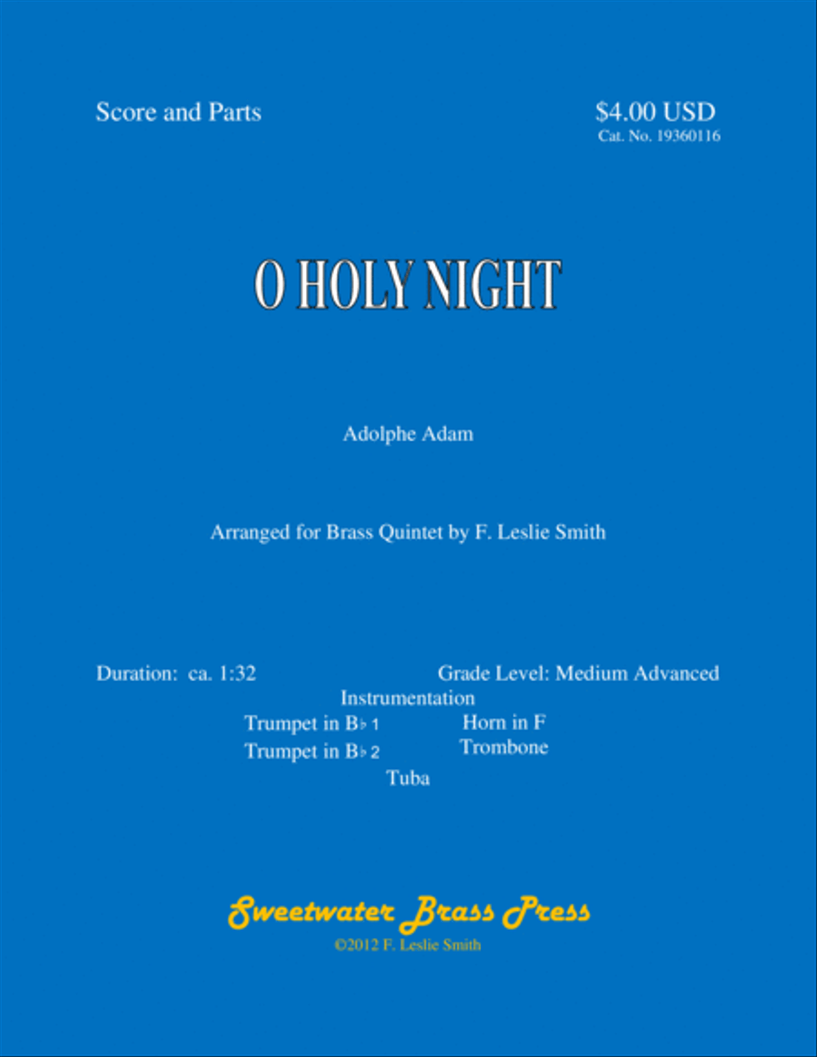 O Holy Night Brass Ensemble scores gallery preview page 1