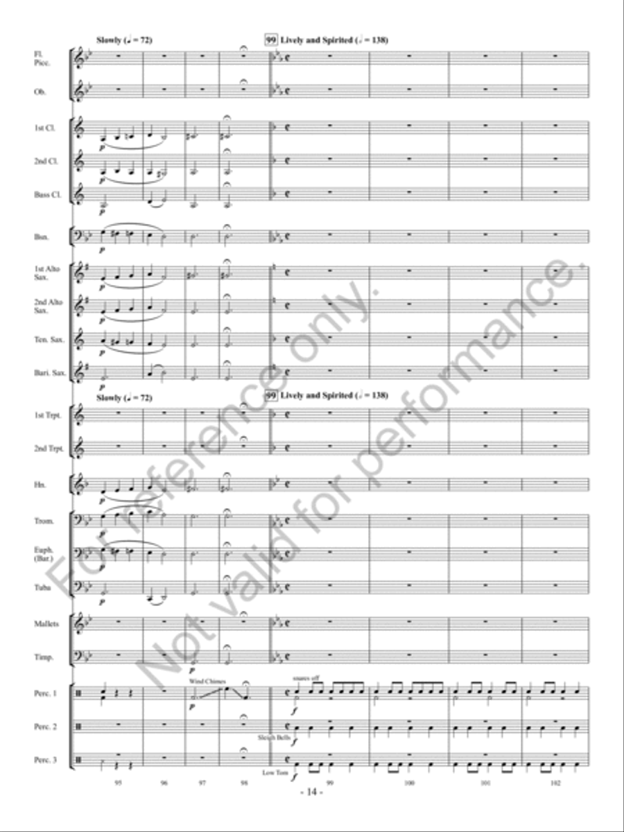 Christmas Long Ago Concert Band scores gallery preview page 15