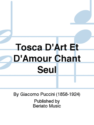 Book cover for Tosca D'Art Et D'Amour Chant Seul