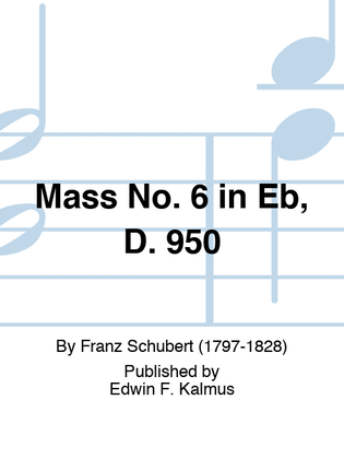Book cover for Mass No. 6 in Eb, D. 950