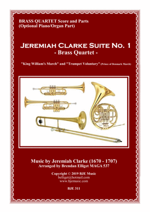 Jeremiah Clarke Suite No. 1 - Brass Quartet Score and Parts PDF