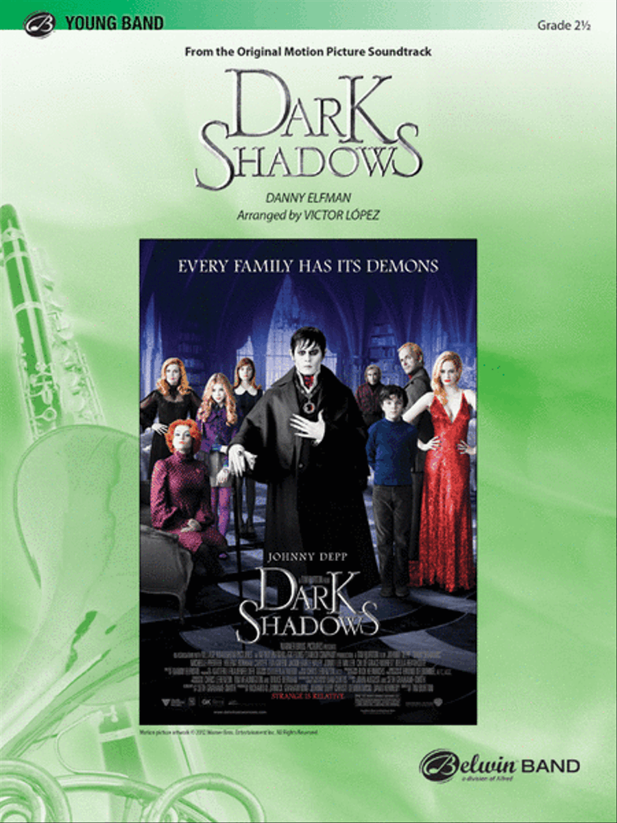 Dark Shadows (from the Original Motion Picture Soundtrack) Concert Band scores gallery preview page 1