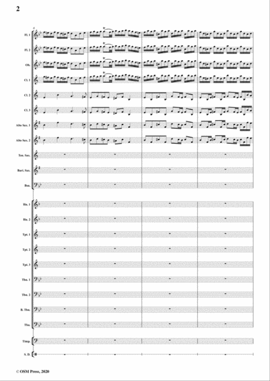 Bach,J.S.-Fugue in g minor,BWV 578,for Wind Band Concert Band scores gallery preview page 4