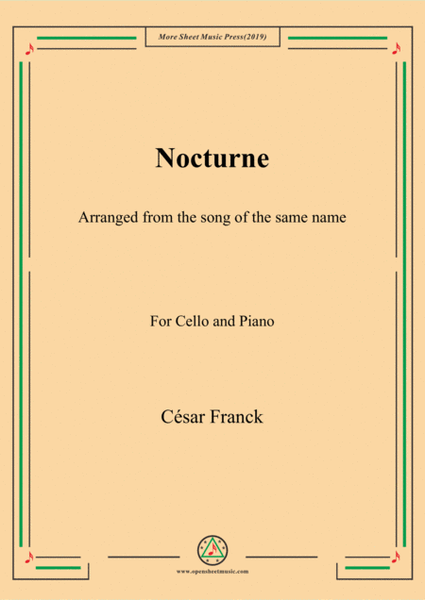 Franck-Nocturne,for Cello and Piano image number null