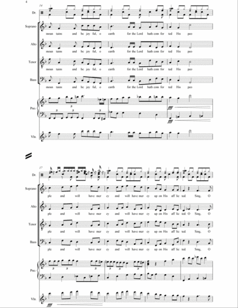 Sing, The Lord comforts! 4-Part scores gallery preview page 4