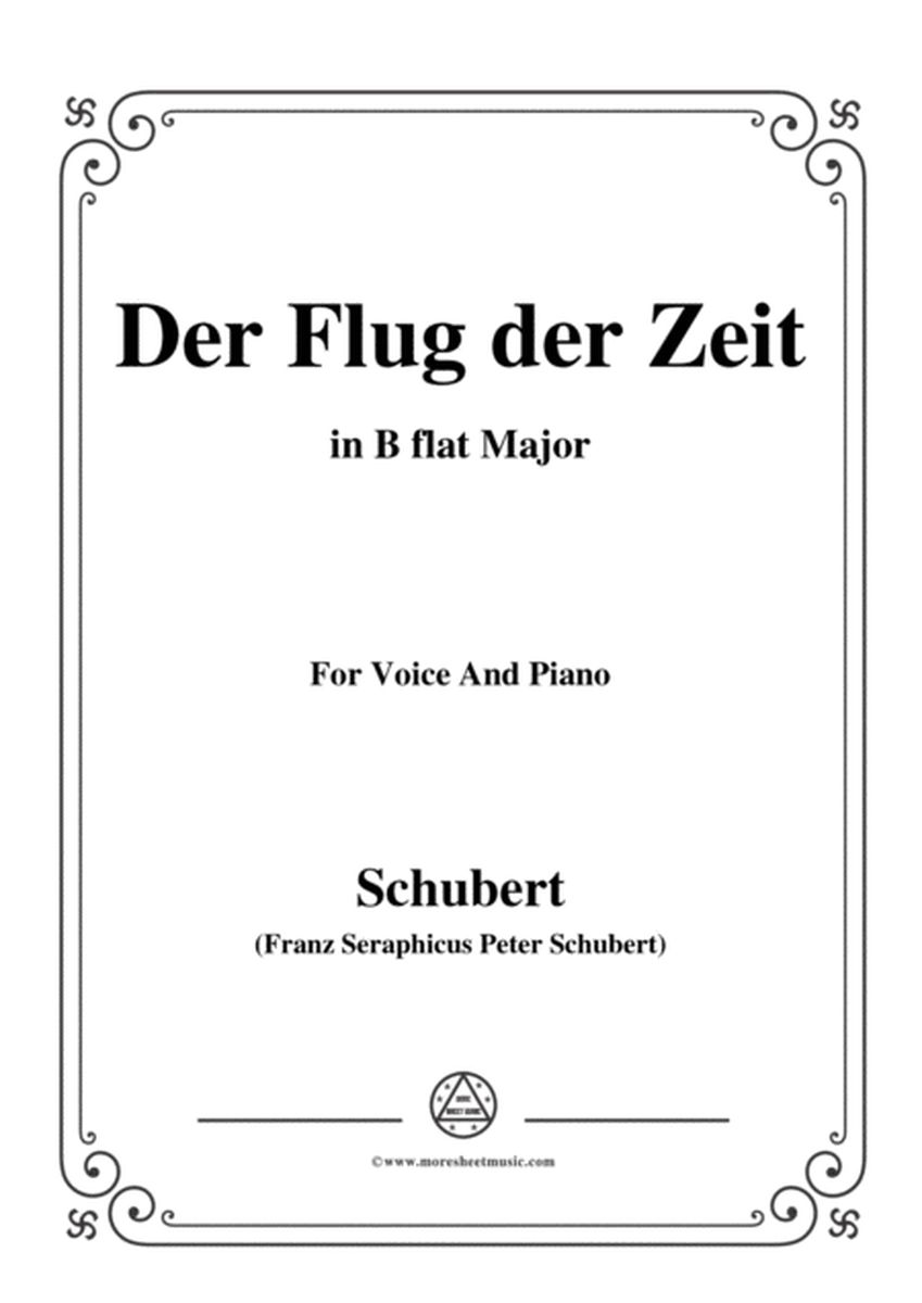 Schubert-Der Flug der Zeit,in B flat Major,Op.7 No.2,for Voice and Piano image number null