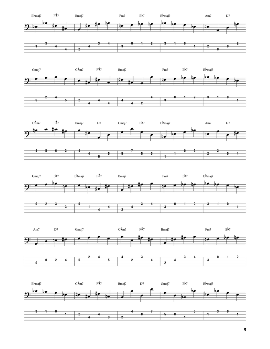 Giant Steps Bass Guitar Tablature scores gallery preview page 5