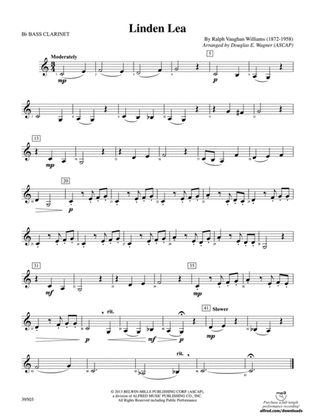 Linden Lea: B-flat Bass Clarinet