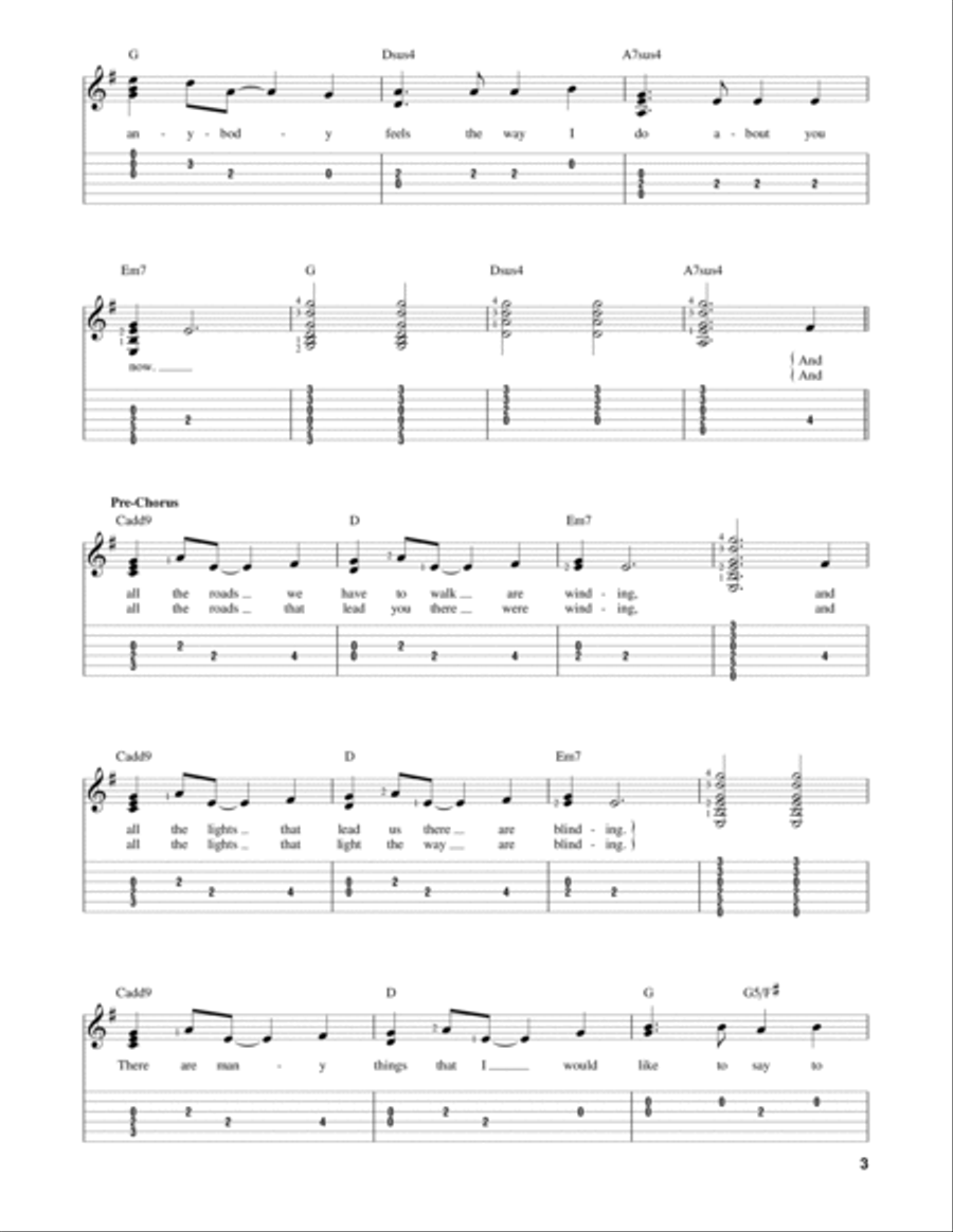 Wonderwall Wonderwall Acoustic Guitar scores gallery preview page 3