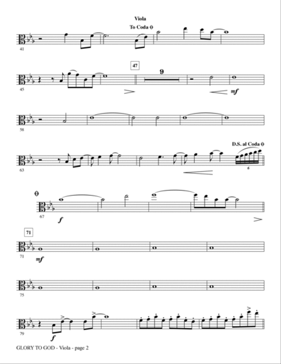 Glory To God - Viola Choir scores gallery preview page 2