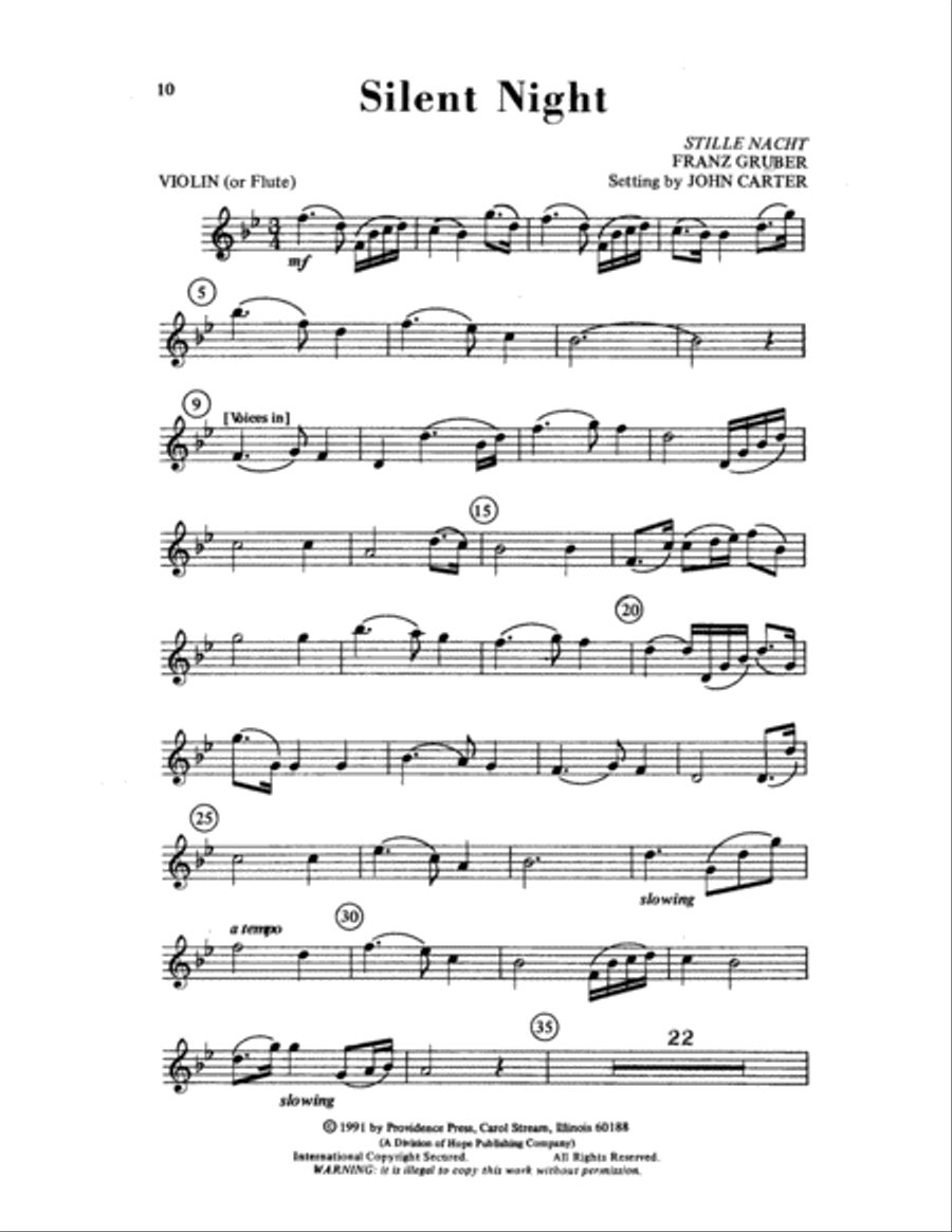Silent Night Choir scores gallery preview page 10