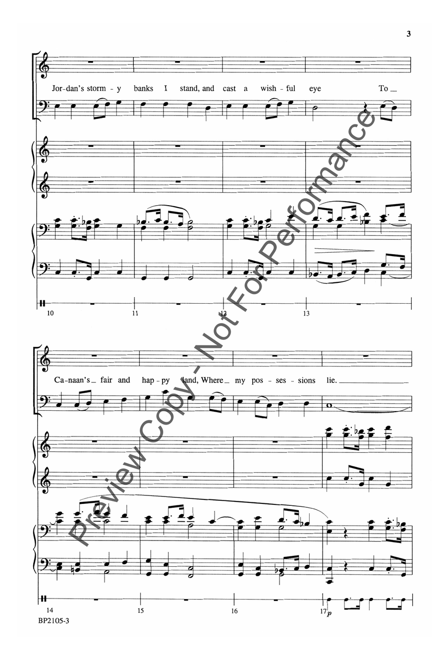 I Am Bound for the Promised Land 4-Part scores gallery preview page 4