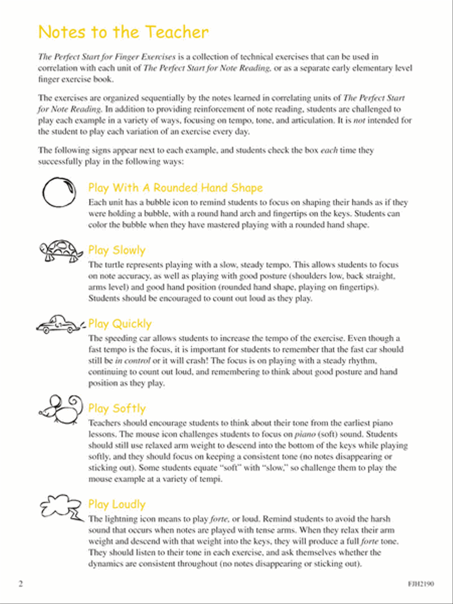 The Perfect Start for Finger Exercises, Book 1 Piano Method scores gallery preview page 3
