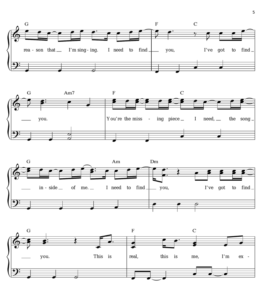 This Is Me (from Camp Rock) Easy Piano scores gallery preview page 5