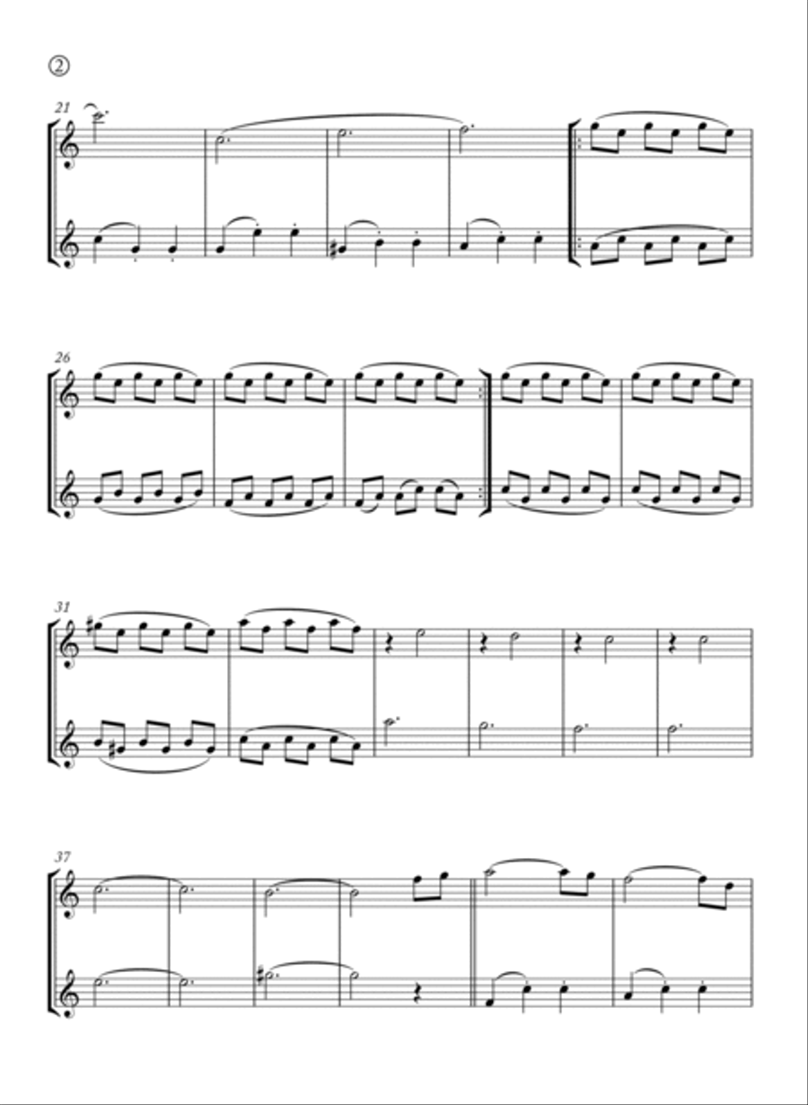 Je Te Laisserai Des Mots Woodwind Duet scores gallery preview page 2