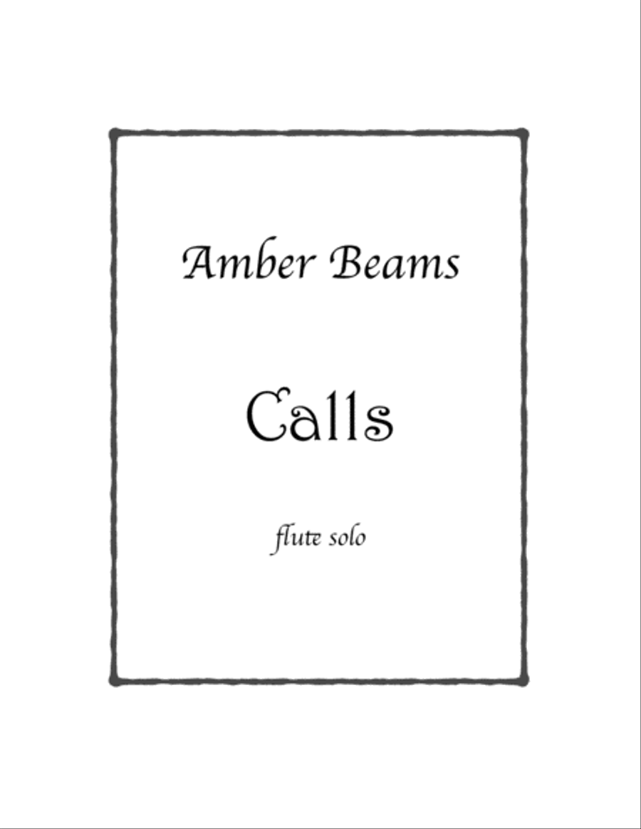 Calls Calls Flute Solo scores gallery preview page 1