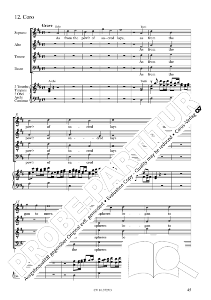 Ode for St. Cecilias Day 4-Part scores gallery preview page 46