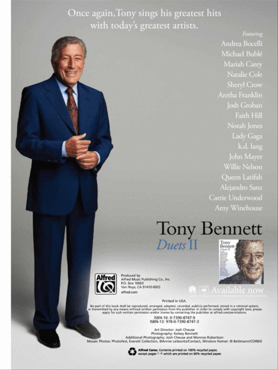 Tony Bennett -- Duets II Piano, Vocal, Guitar scores gallery preview page 2