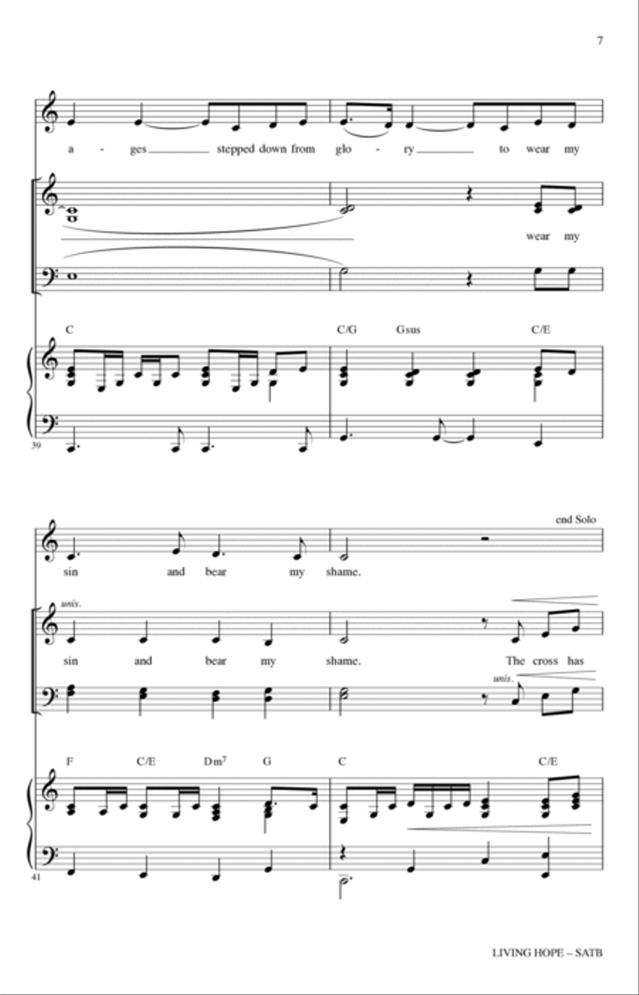 Living Hope (arr. Joseph M. Martin) 4-Part scores gallery preview page 6
