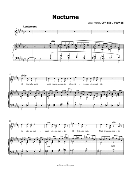 Nocturne, by César Franck, in g sharp minor