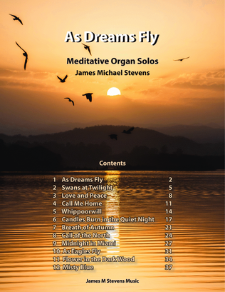 Book cover for As Dreams Fly - Meditative Organ Solos