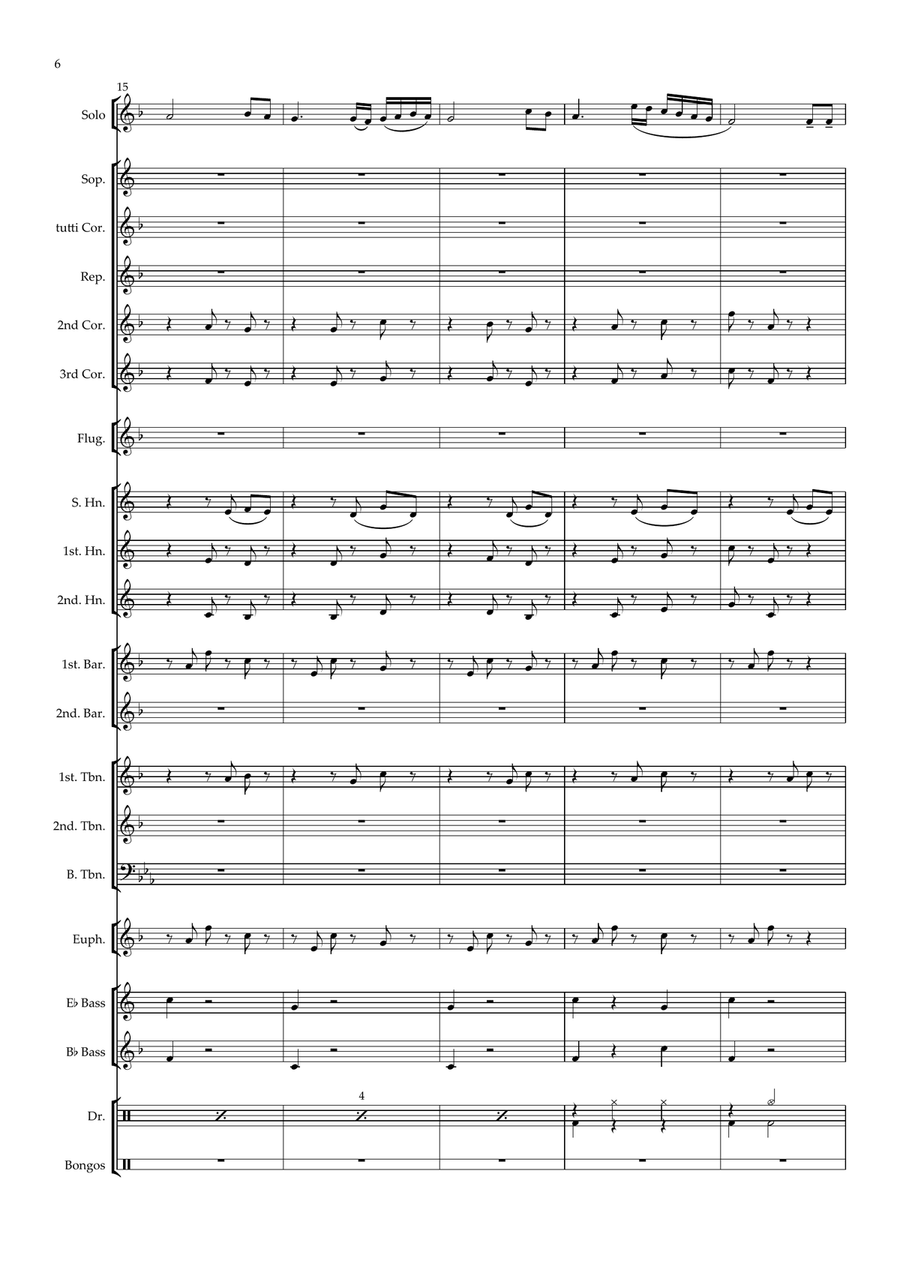 Cornet Solo - Give Me Some Ballroom Brass Band scores gallery preview page 6