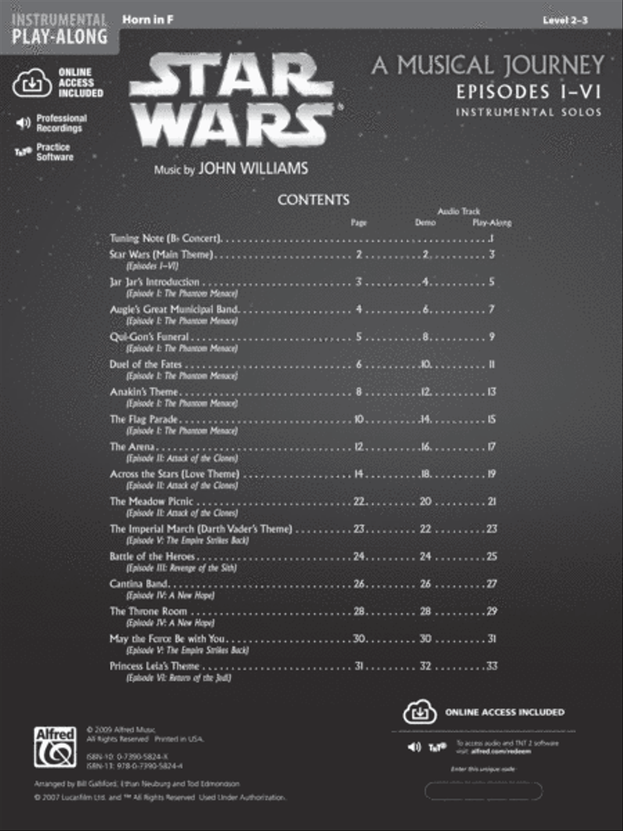 Star Wars I-VI Instrumental Solos - French Horn image number null