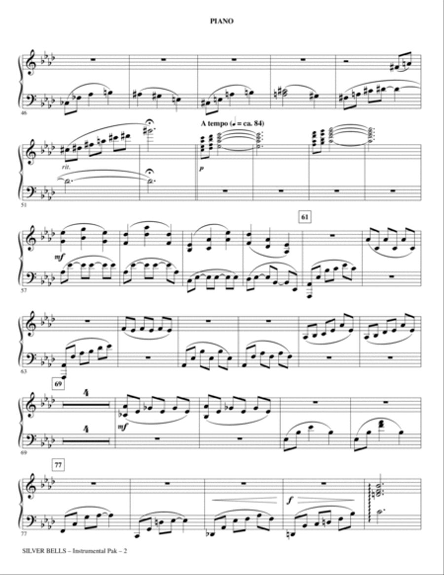 Silver Bells - Piano Silver Bells - Piano Choir scores gallery preview page 2