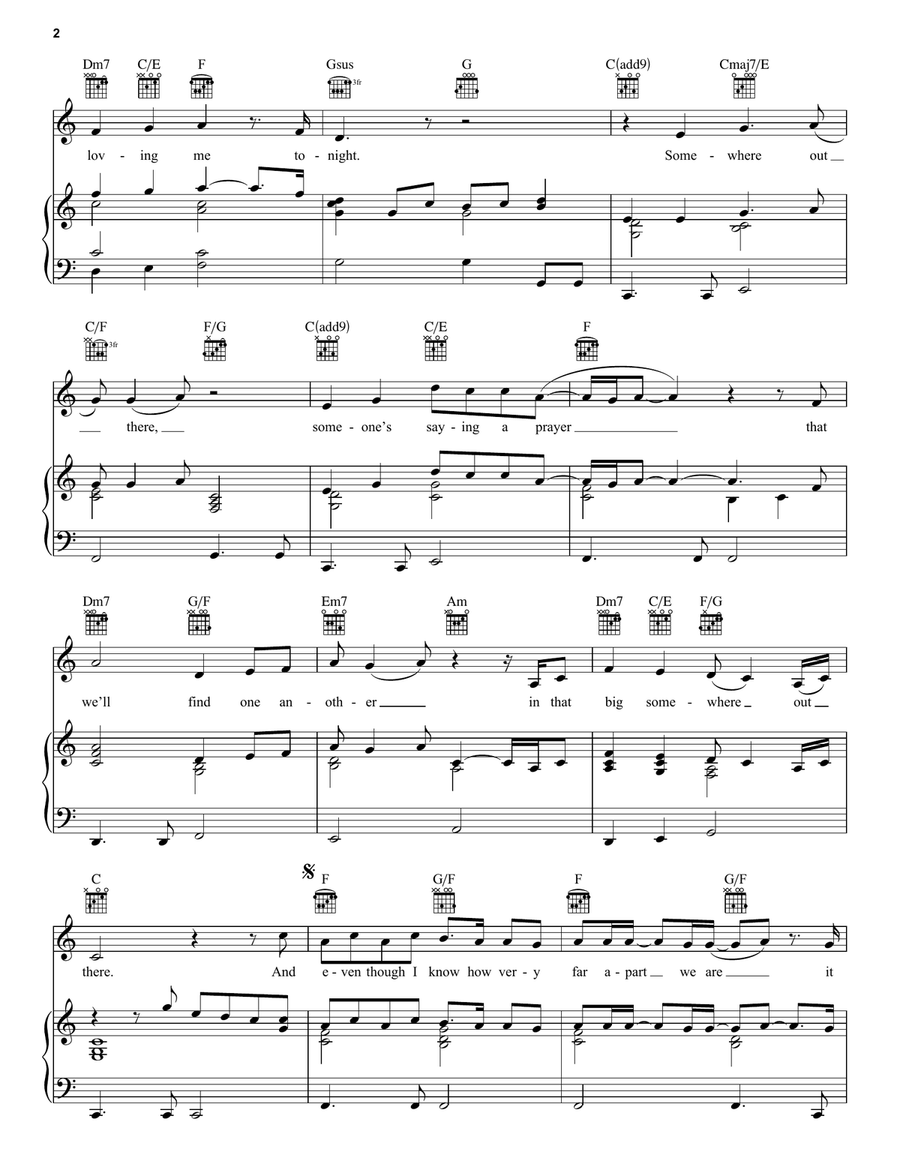 Somewhere Out There Acoustic Guitar scores gallery preview page 2