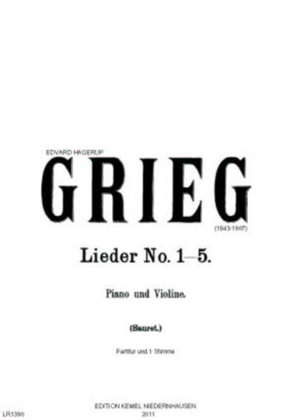 Book cover for Lieder no. 1-5