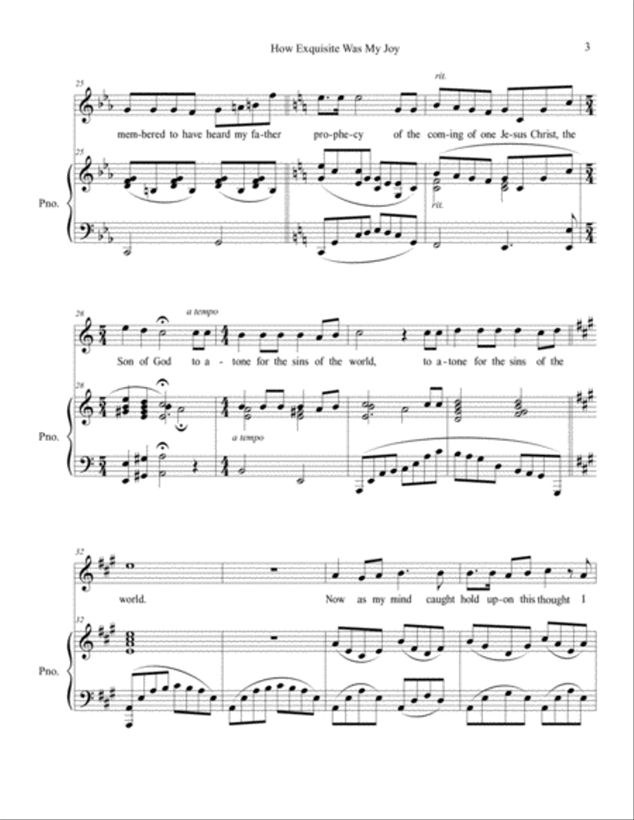 How Exquisite Was My Joy - vocal solo High Voice scores gallery preview page 4