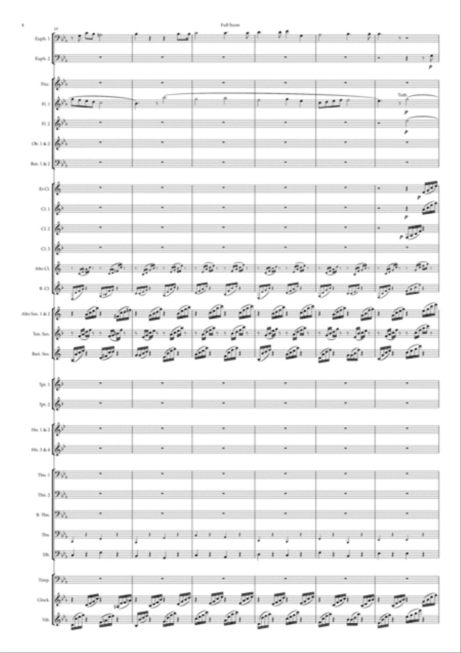 Deep Inside the Sacred Temple (Au fond du temple saint) from 'The Pearl Fishers' Concert Band scores gallery preview page 4