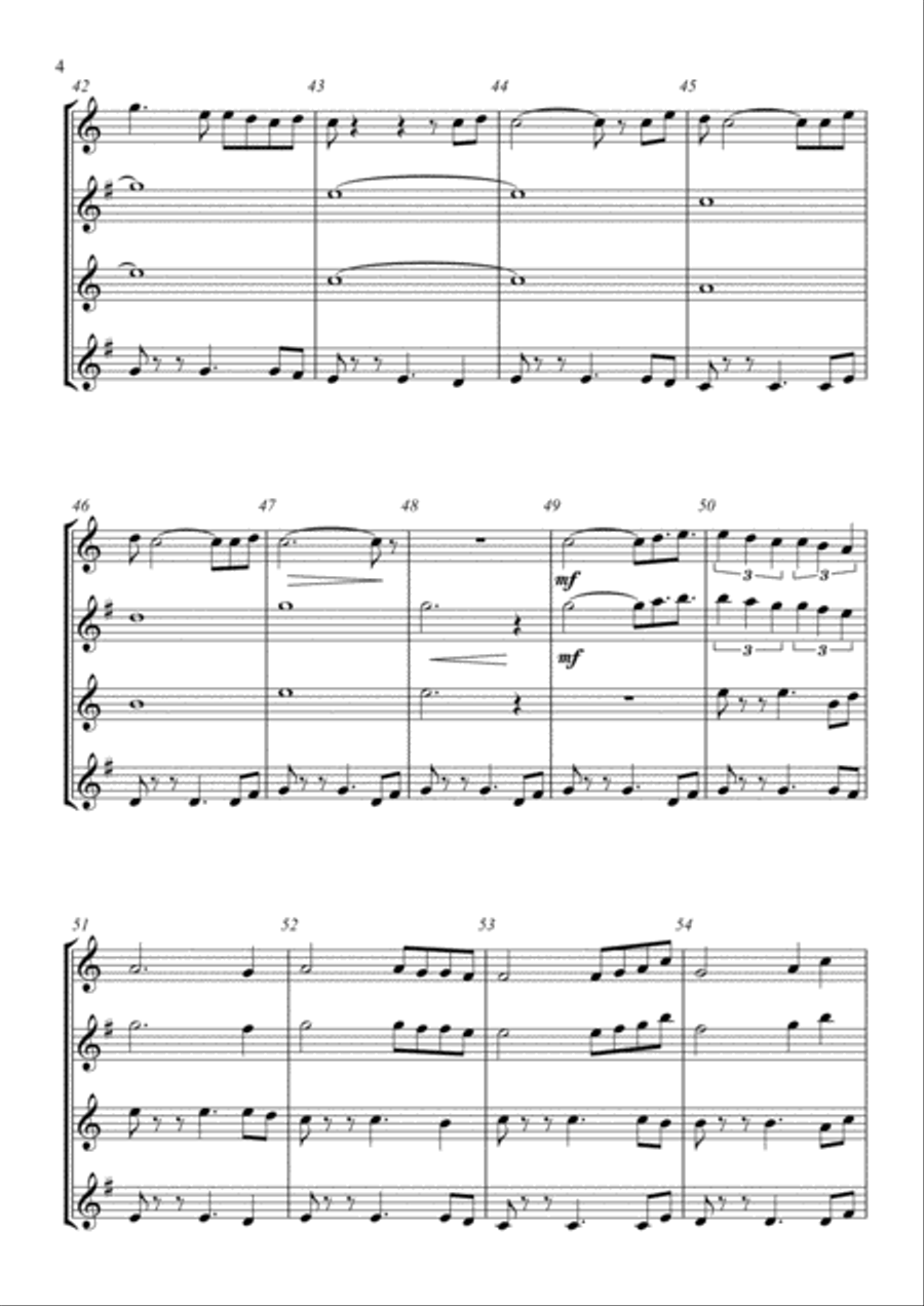 Stand By Me Woodwind Quartet scores gallery preview page 4