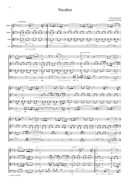 Rachmaninoff Vocalise