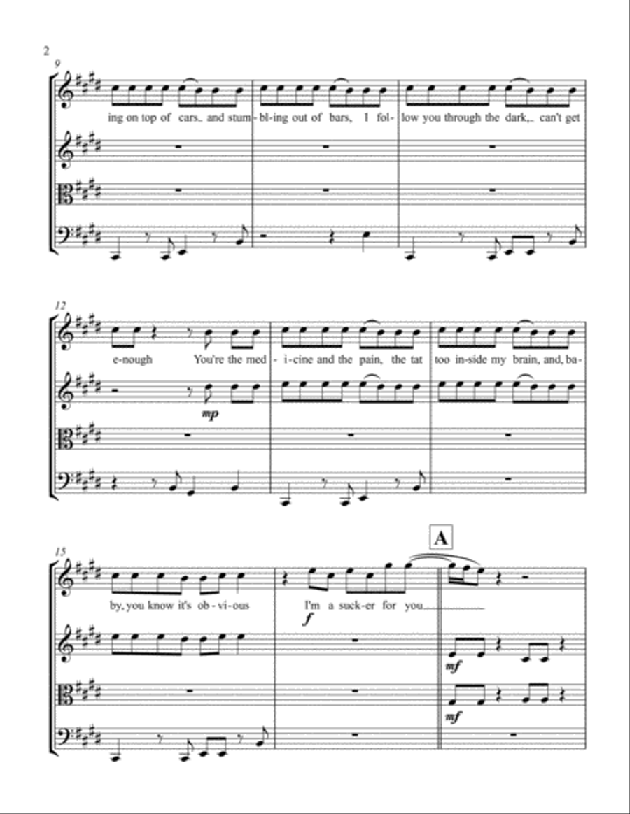 Sucker String Quartet scores gallery preview page 2