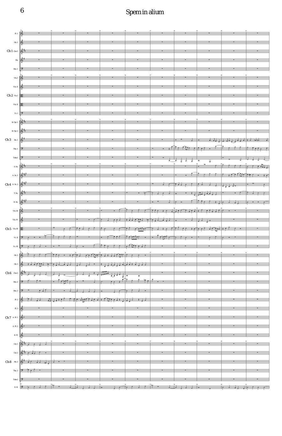 Spem in Alium (40 part motet) arranged for orchestra Full Orchestra scores gallery preview page 6
