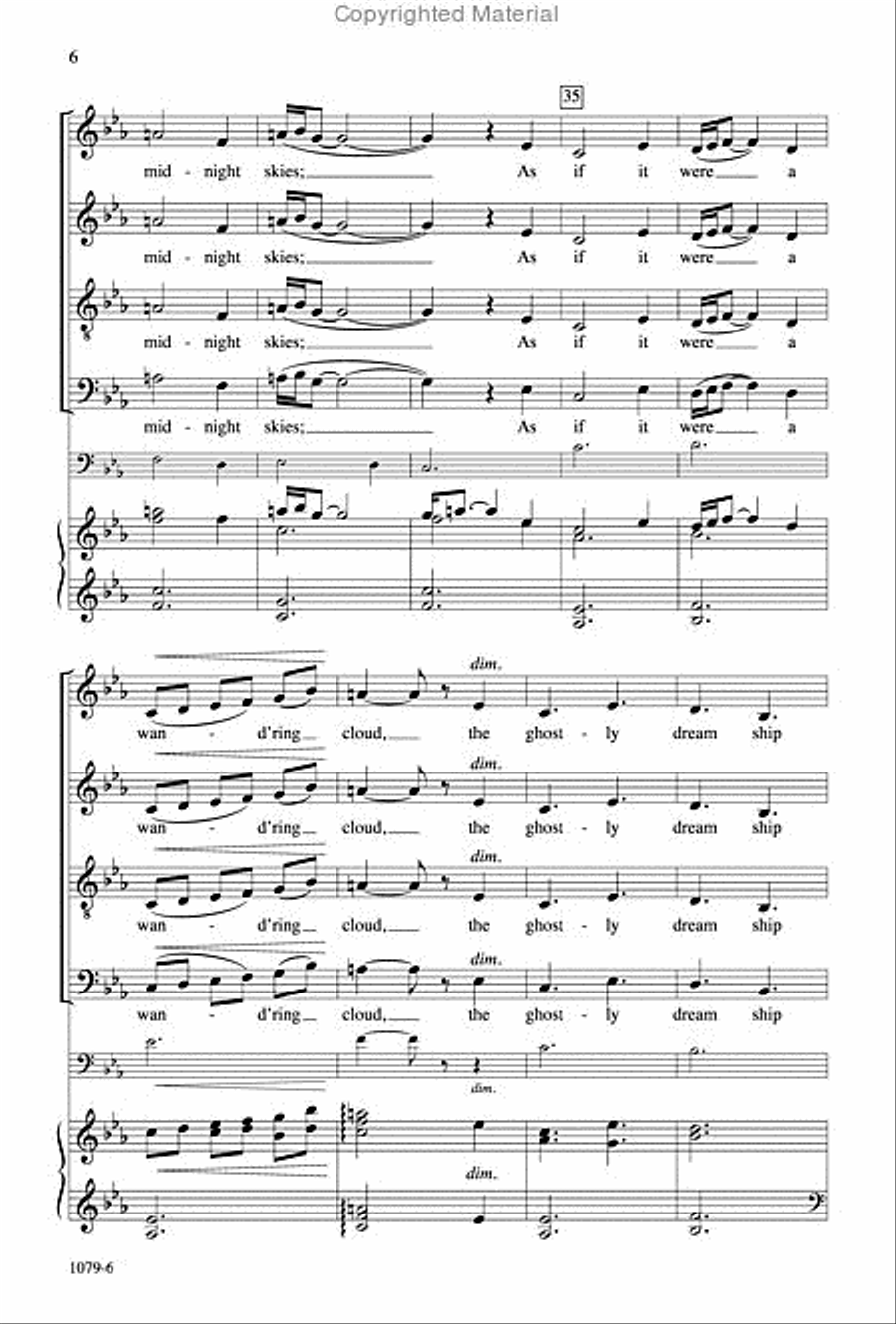 The Dream Ship - SATB Octavo 4-Part scores gallery preview page 5