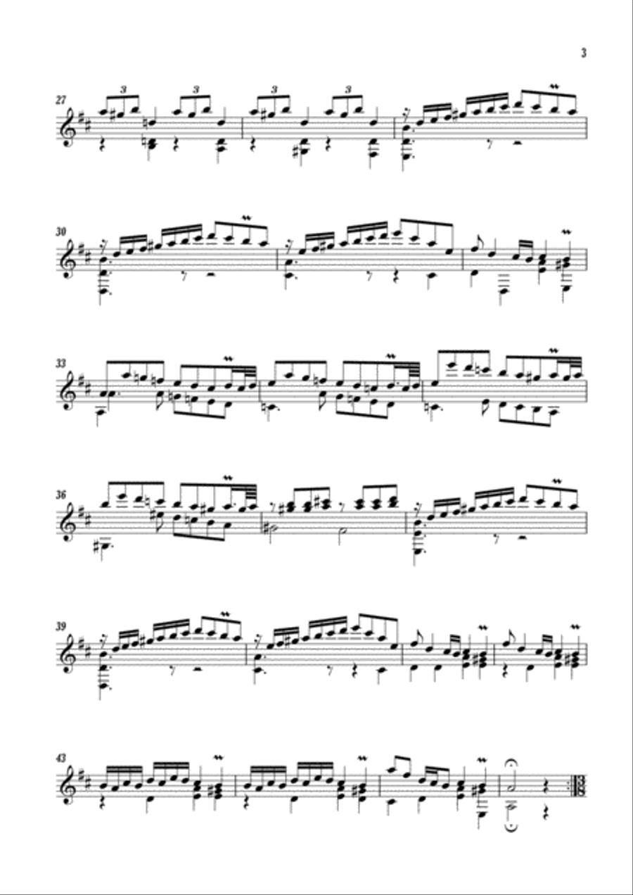 Sonata K.170 Classical Guitar scores gallery preview page 3