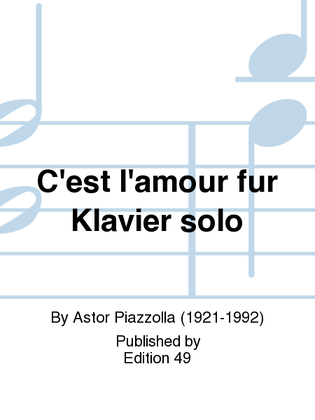 Book cover for C'est l'amour fur Klavier solo