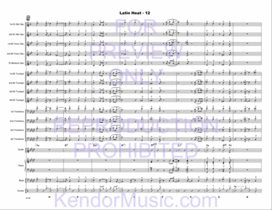 Latin Heat Latin Heat Jazz Ensemble scores gallery preview page 13