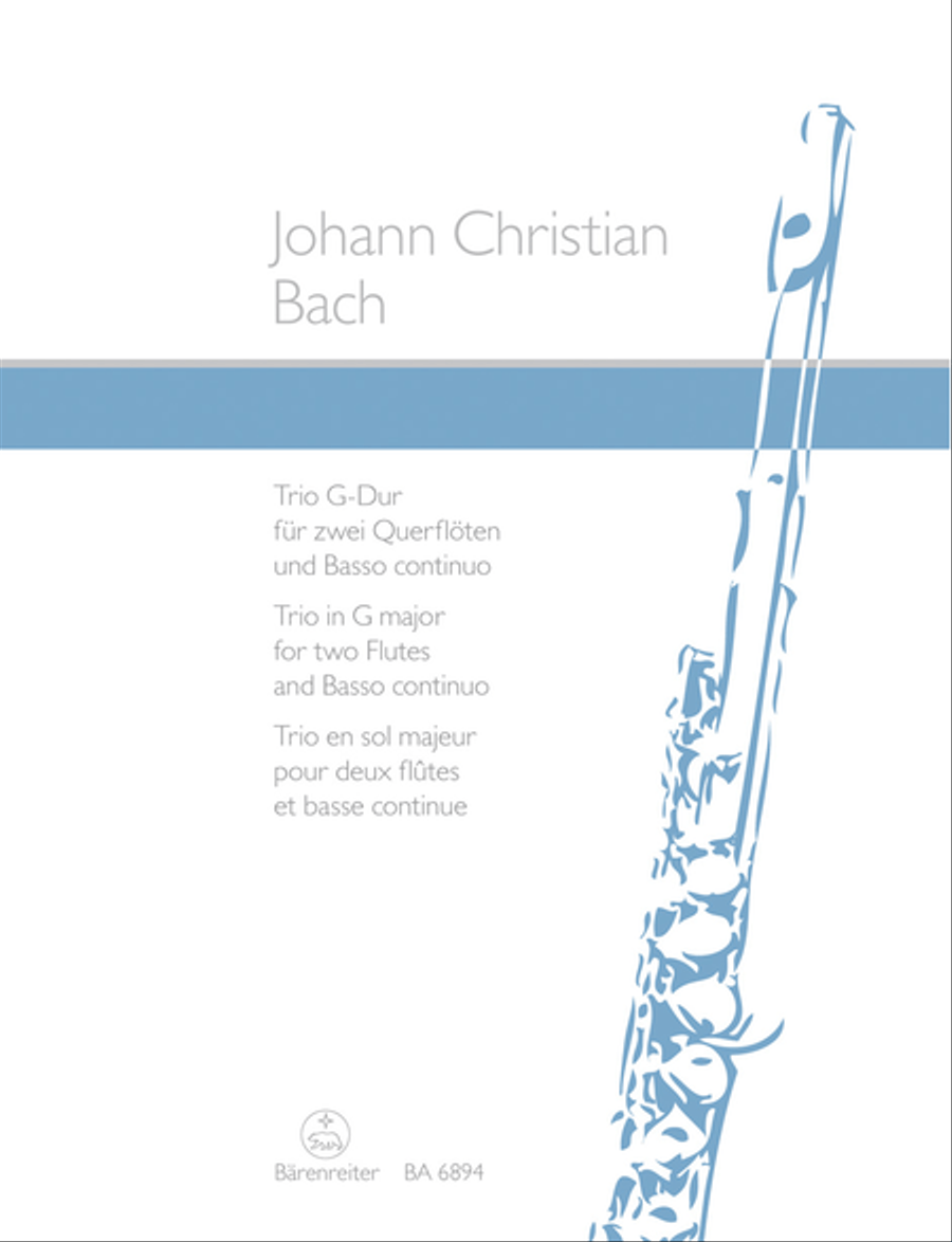 Trio for two Flutes and Basso continuo in G major Flute scores gallery preview page 1