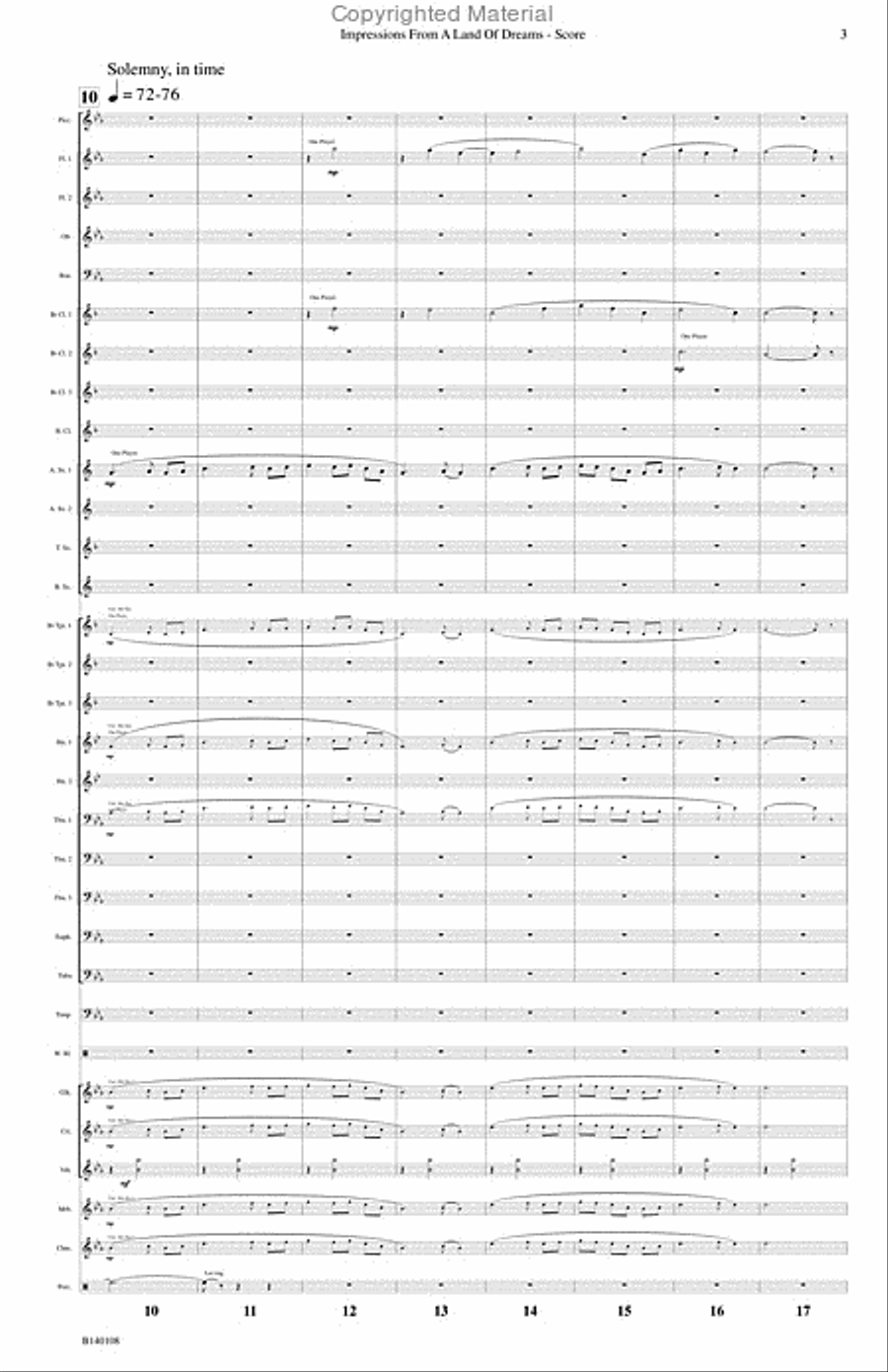 Impressions From A Land of Dreams Concert Band scores gallery preview page 4