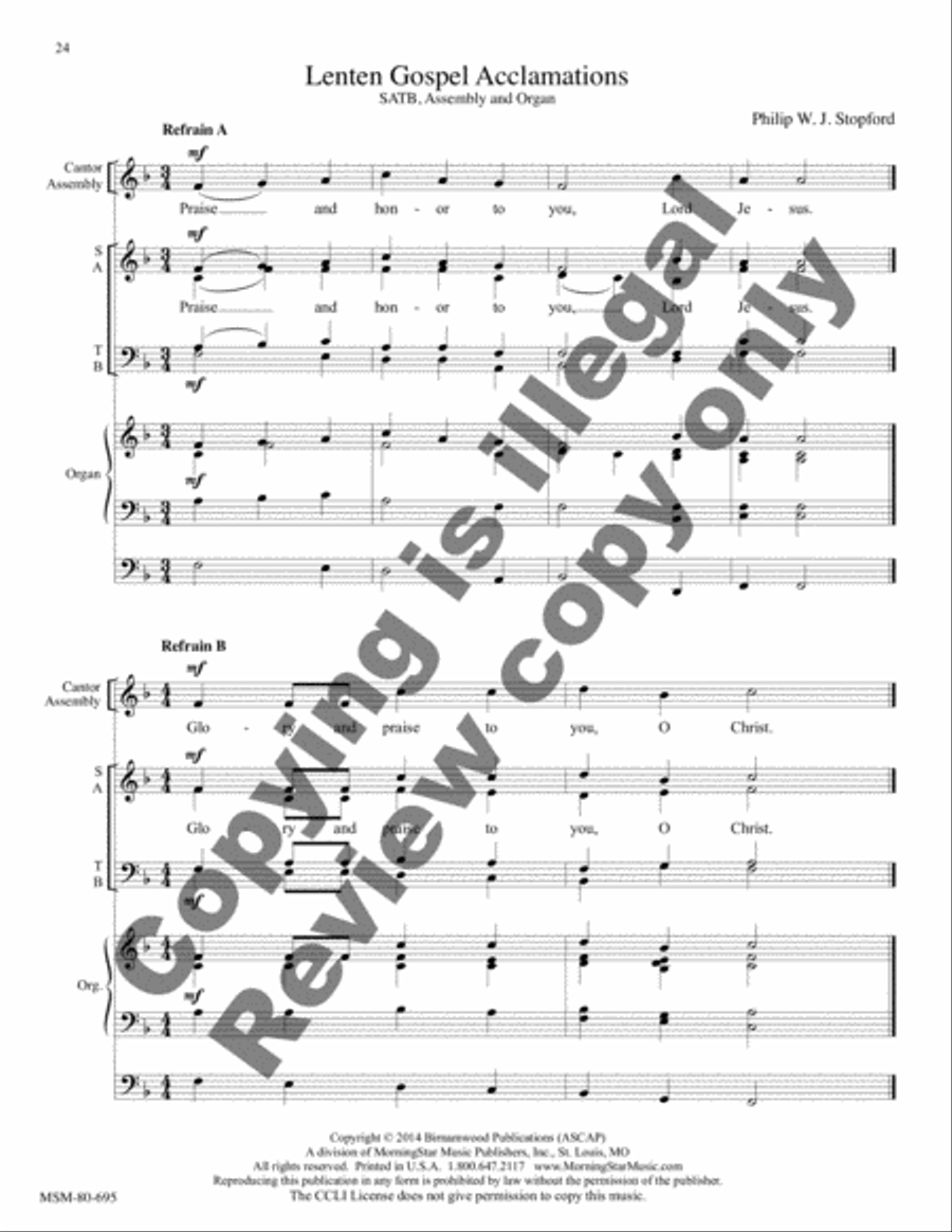 Mass of St. Luke the Evangelist 4-Part scores gallery preview page 13