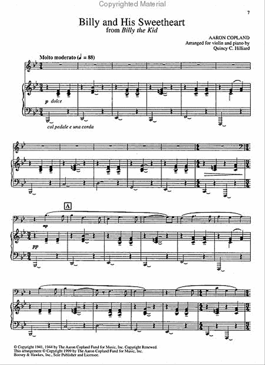 The Copland Violin Collection Violin Solo scores gallery preview page 2