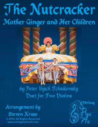 Book cover for Mother Ginger and Her Children from "The Nutcracker" for violin duet